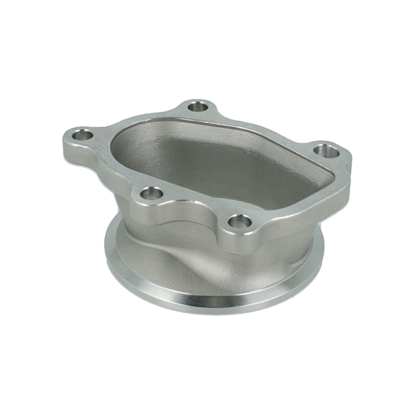 Turbozentrum 228366 Downpipe Adapter - Garrett GT25 / GT28 5-bolt to V-Band 76mm - stainless steel casting
