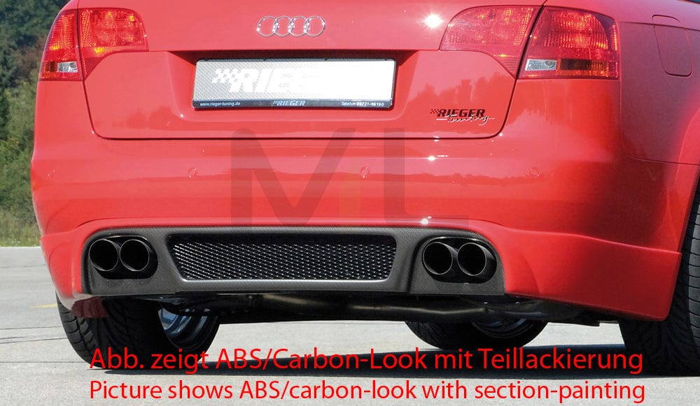 Rieger 00055226 Audi 8E B7 A4 Rear Diffuser 4 | ML Performance EU Car Parts