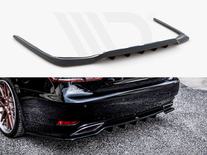 Maxton Design LE-LS-4F-RD1T Central Rear Splitter (w/ Vertical Bars) Lexus LS MK4 Facelift | ML Performance UK Car Parts