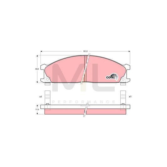 TRW Cotec Gdb766 Brake Pad Set With Acoustic Wear Warning | ML Performance Car Parts