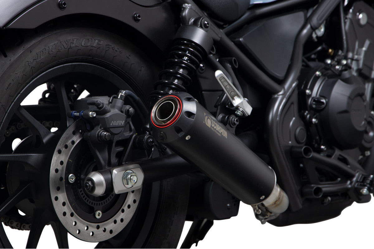 Scorpion PHA191BCER Honda CMX500 (Rebel) Red Power Slip-On - Black Ceramic Coated Sleeve | ML Performance EU EU