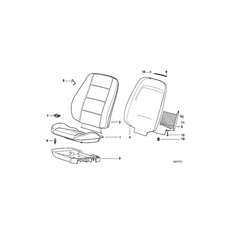 Genuine BMW 52108167495 E36 Luggage Net SCHWARZ (Inc. 316i, 325tds & 325is) | ML Performance EU Car Parts