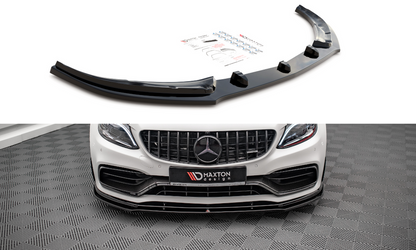 Maxton Design ME-C-205F-AMG-C-FD1T Front Splitter V.1 Mercedes Benz C63 AMG Coupe C205 (Facelift) | ML Performance UK Car Parts