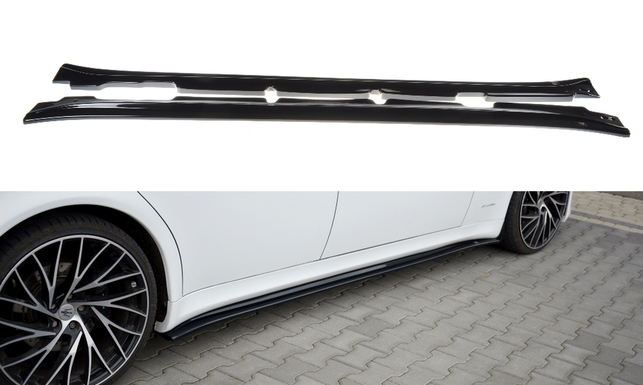 Maxton Design MS-QP-5-SD1T Side Skirts Diffusers Maserati Quattroporte MK5 (Facelift) | ML Performance UK Car Parts