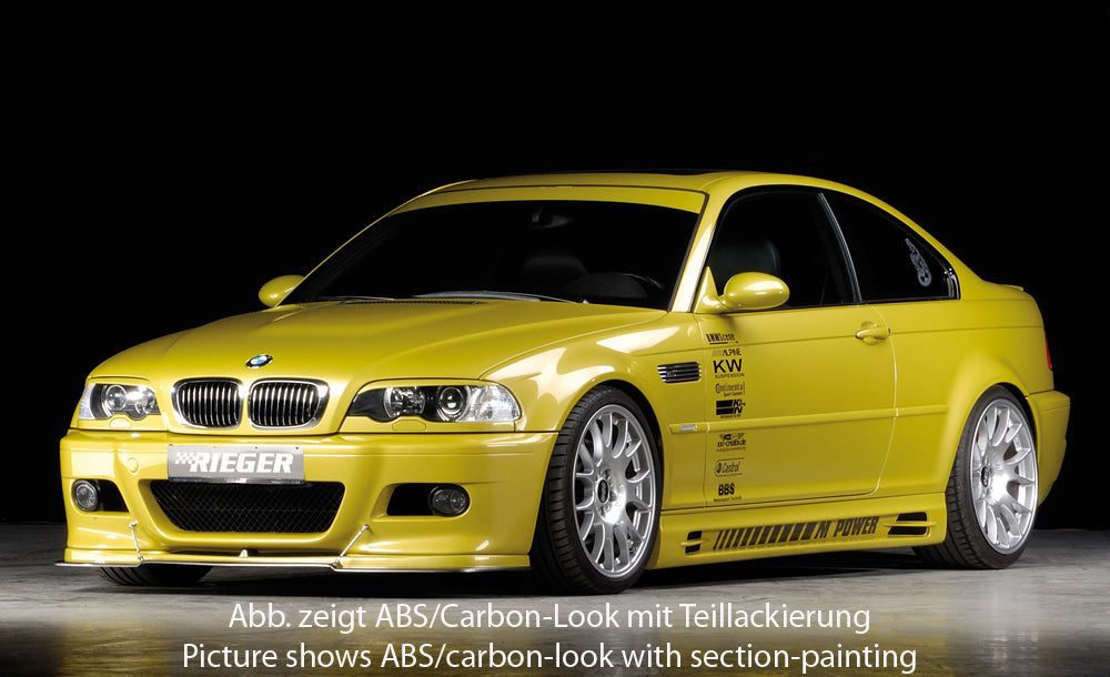 Rieger 00099517 BMW E46 Front Splitter 3 |ML Performance EU Car Parts