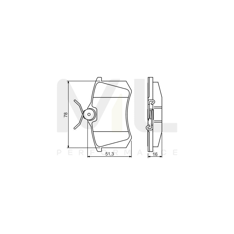 Bosch 0986495231 Brake Pad Set With Anti-Squeak Plate BP1529 | ML Performance Car Parts