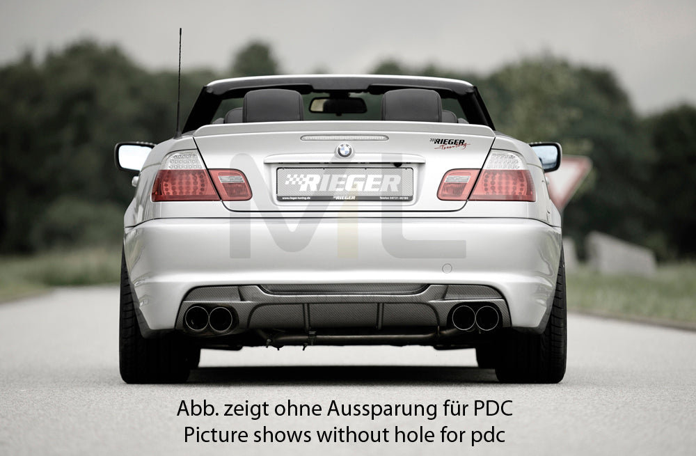 Rieger 00050249 BMW 3 Series E46 Rear Bumper 3 | ML Performance EU Car Parts