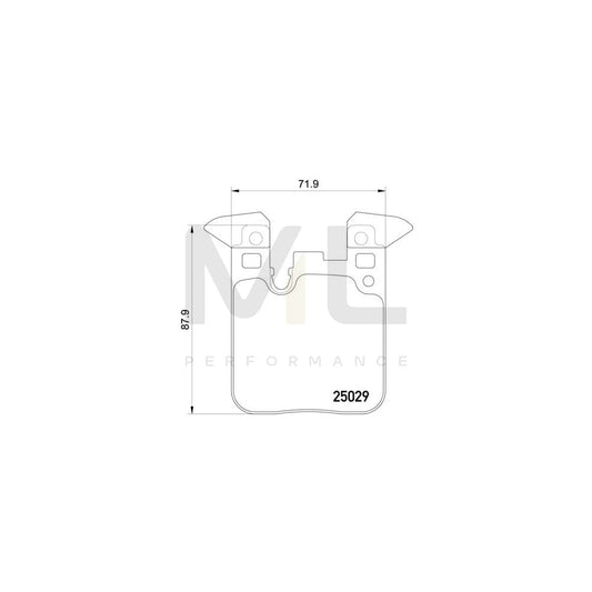 Hella 8DB 355 021-611 Brake Pad Set Prepared For Wear Indicator, With Counterweights | ML Performance Car Parts
