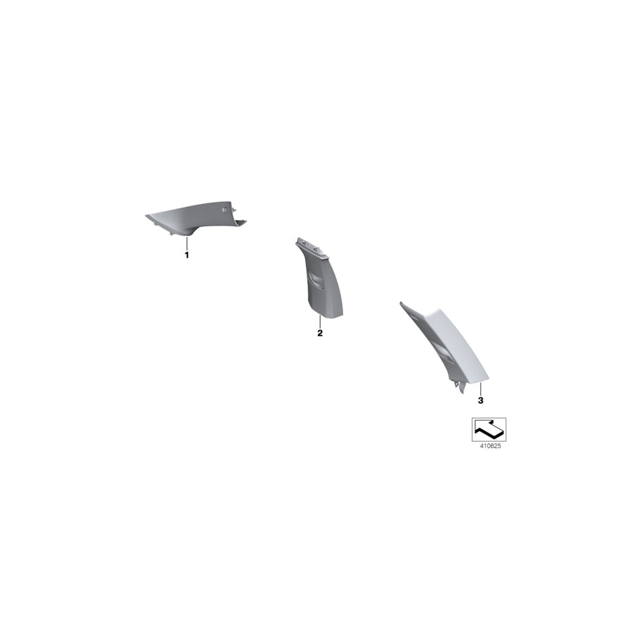 Genuine BMW 51437987035 F15 Cover Column C Left RAUCHWEISS (Inc. X5 30dX, X5 40eX & X5 50iX 4.0) | ML Performance EU Car Parts