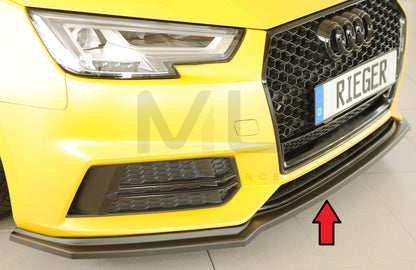 Rieger 00055550 Audi B9 F4 Front Splitter (A4 & S4) 1 | ML Performance EU Car Parts