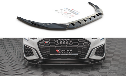 Maxton Design AU-A3-8Y-SLINE-FD3T Front Splitter V.3 Audi S3 / A3 S-Line 8Y | ML Performance UK Car Parts