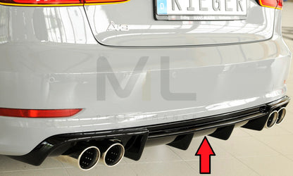 Rieger 00088158 Audi 8V A3 Rear Diffuser 1 | ML Performance EU Car Parts