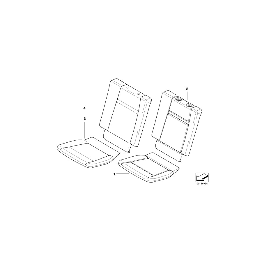 Genuine BMW 52307170100 E70 E70 Right Backrest Upholstery (Inc. X5 30dX, X5 3.0sd & X5 M50dX) | ML Performance EU Car Parts