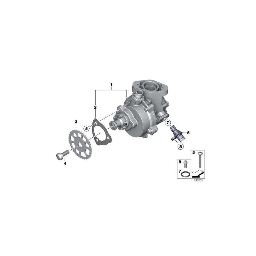 Genuine BMW 11667611115 F12 F01 F02 Vacuum Pump (Inc. 435iX, 135i & 335i) | ML Performance EU