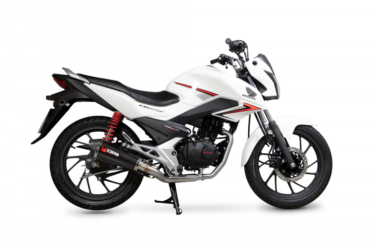 Scorpion RHA182SYSCEO Honda CB125 F Serket Taper Full System - Carbon Fibre Sleeve | ML Performance EU EU