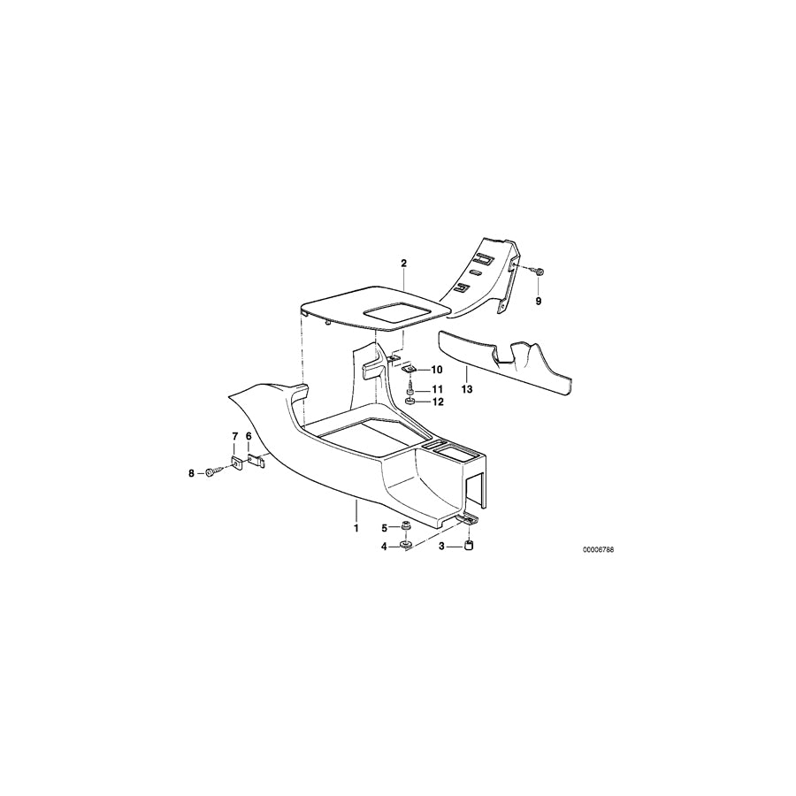 Genuine BMW 51168138068 E34 E32 Depositing Box Bottom Panel SILBERGRAU (Inc. 525td, 518i & 735i) | ML Performance EU Car Parts