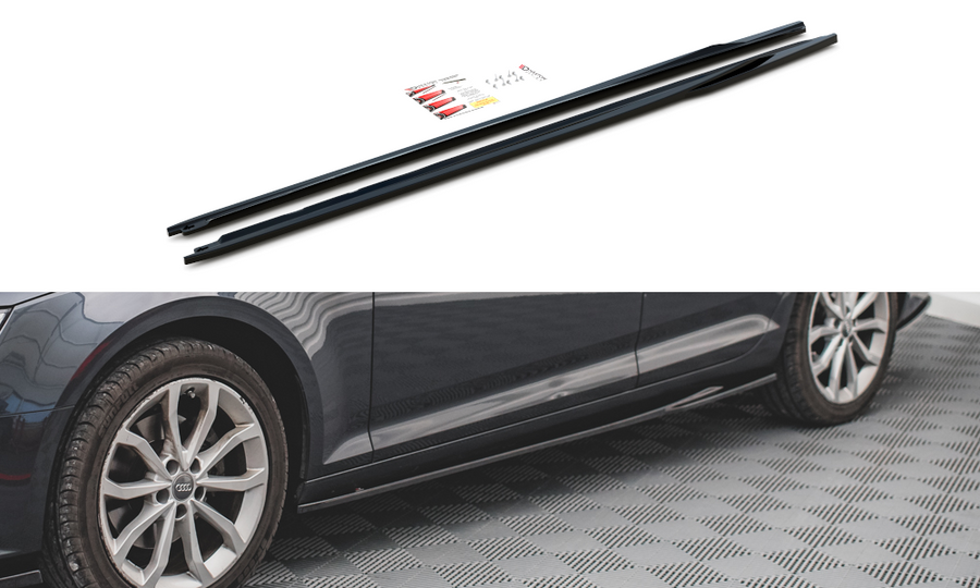 Maxton Design AU-A4-B9-AV-SD1T Side Skirts Diffusers Audi A4 B9 Avant | ML Performance UK Car Parts