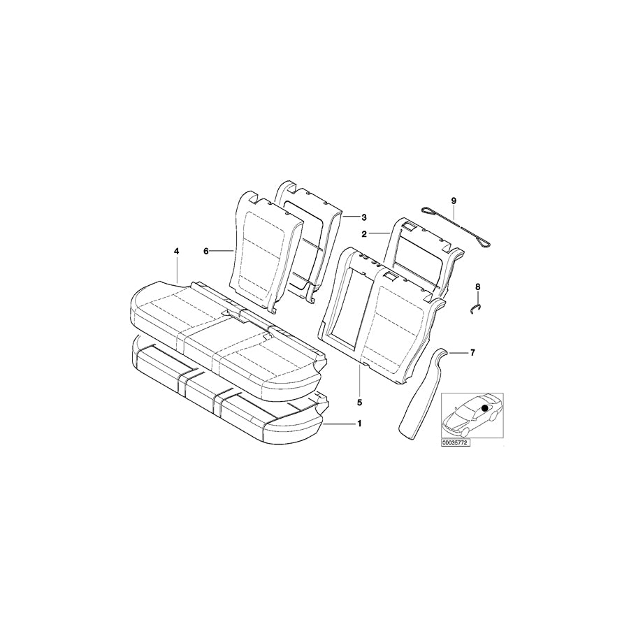 Genuine BMW 52207077923 E53 Lateral Trim Panel Left SCHWARZ (Inc. X5 3.0d, X5 3.0i & X5 4.4i) | ML Performance EU Car Parts