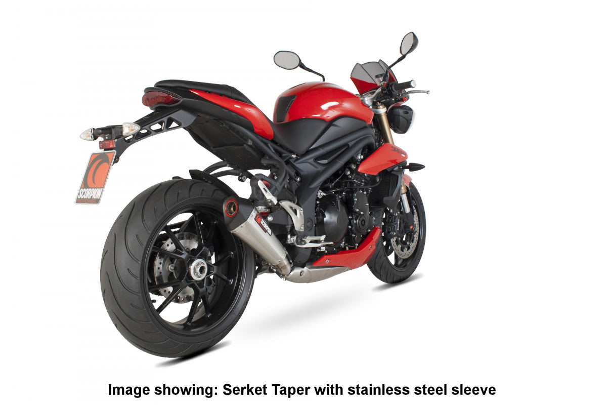 Scorpion RTR70SECEO Triumph Speed Triple 1050 Serket Taper Slip-On - Carbon Fibre Sleeve | ML Performance EU EU