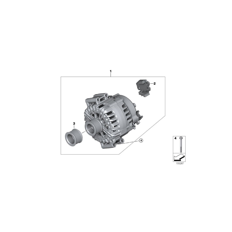 Genuine BMW 12317560989 E70 Exch. Generator 220A (Inc. X5 3.0si) | ML Performance EU