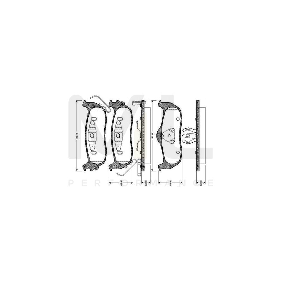 Bosch 0986Tb2966 Brake Pad Set Excl. Wear Warning Contact, With Accessories | ML Performance Car Parts