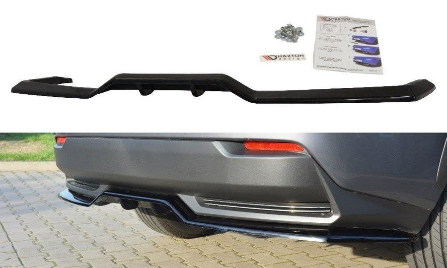Maxton Design LE-NX-1-H-RD1+RD2T Central Rear Splitter (with vertical bars) Lexus NX MK1 H | ML Performance UK Car Parts