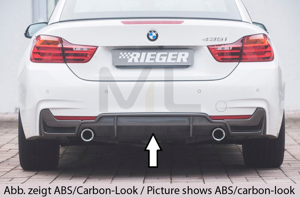 Rieger 00053488 BMW 4 Series F32 F33 F36 Rear Diffuser 1 | ML Performance EU Car Parts