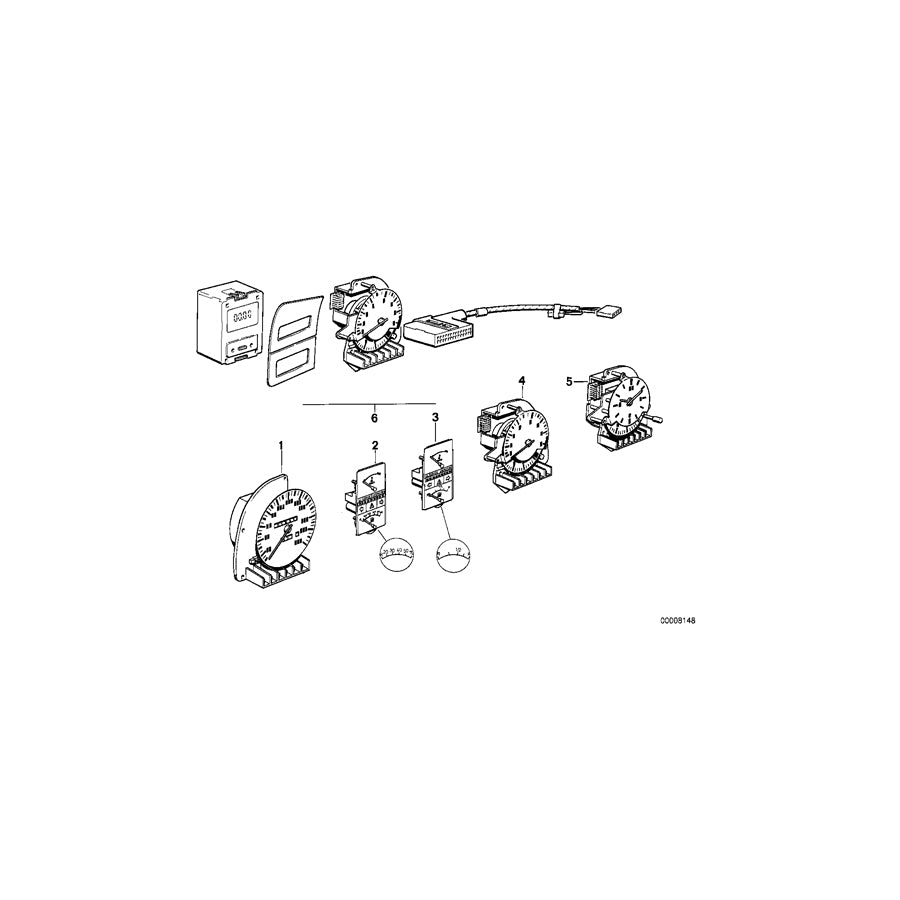 Genuine BMW 62131376577 E23 E24 E28 Revolution Counter W.Fuel Economy Contr. L/100KM (Inc. M535i, 635CSi & 535i) | ML Performance EU Car Parts