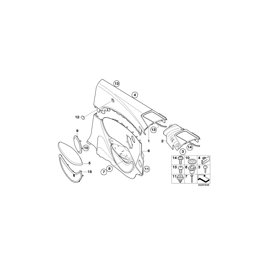Genuine BMW 51439150949 E64 E64 Lateral Trim Panel Leather Rear Left CHATEAU (Inc. 630i, 635d & 645Ci) | ML Performance EU Car Parts