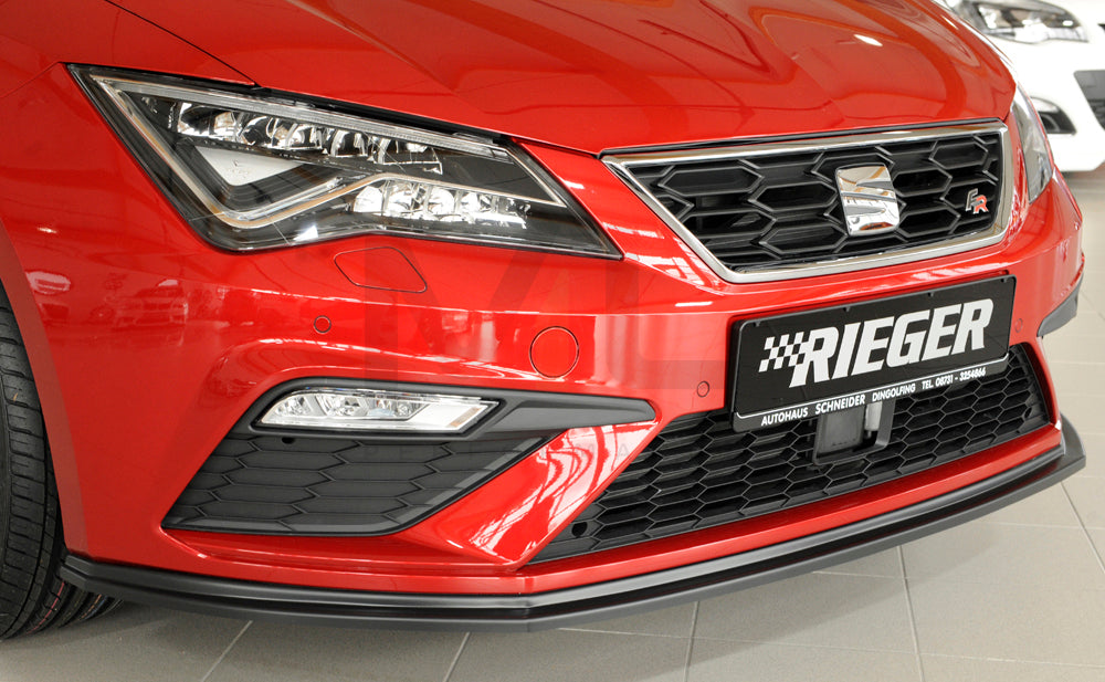 Rieger 00027030 SEAT 5F Front Splitter (Leon FR & Leon Cupra) 5 | ML Performance EU Car Parts
