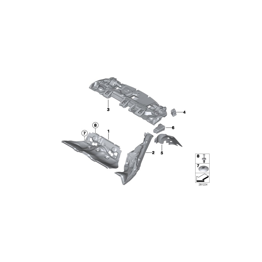 Genuine BMW 51487274425 Sound Insulation For Upper Partit.Trunk (Inc. 640iX, M6 & 650iX 4.0) | ML Performance EU