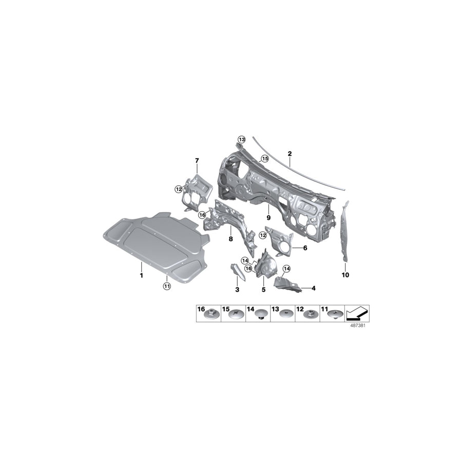 Genuine BMW 51487446417 G20 G21 Noise Insulation, Firewall On Left LHD (Inc. 320iX, 330iX & 320d) | ML Performance EU