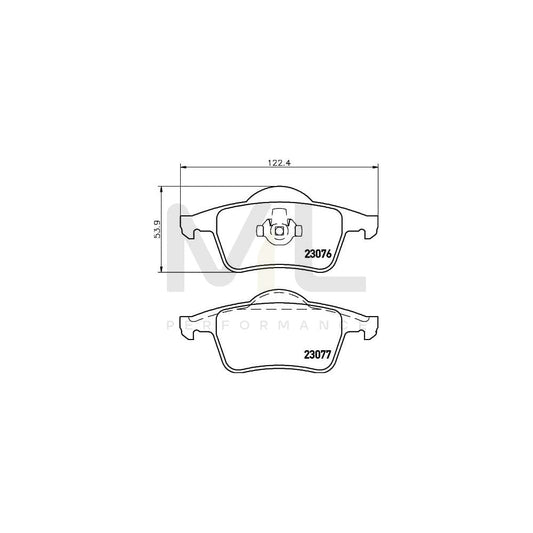 Hella 8DB 355 008-871 Brake Pad Set Not Prepared For Wear Indicator | ML Performance Car Parts