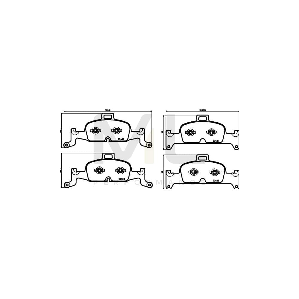 Hella 8DB 355 025-811 Brake Pad Set Prepared For Wear Indicator | ML Performance Car Parts