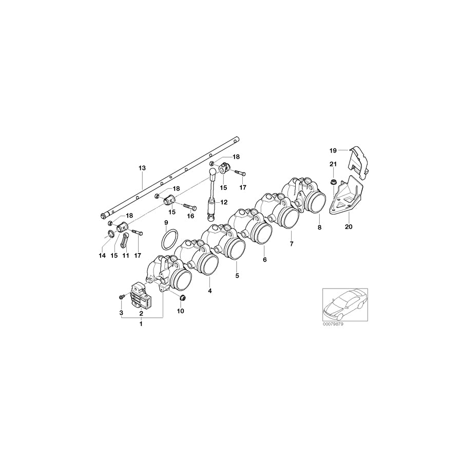 Genuine BMW 13547840425 E36 E85 E86 Throttle Housing Assy ZYL. 6 (Inc. Z4 M3.2, Z3 M & M3) | ML Performance EU