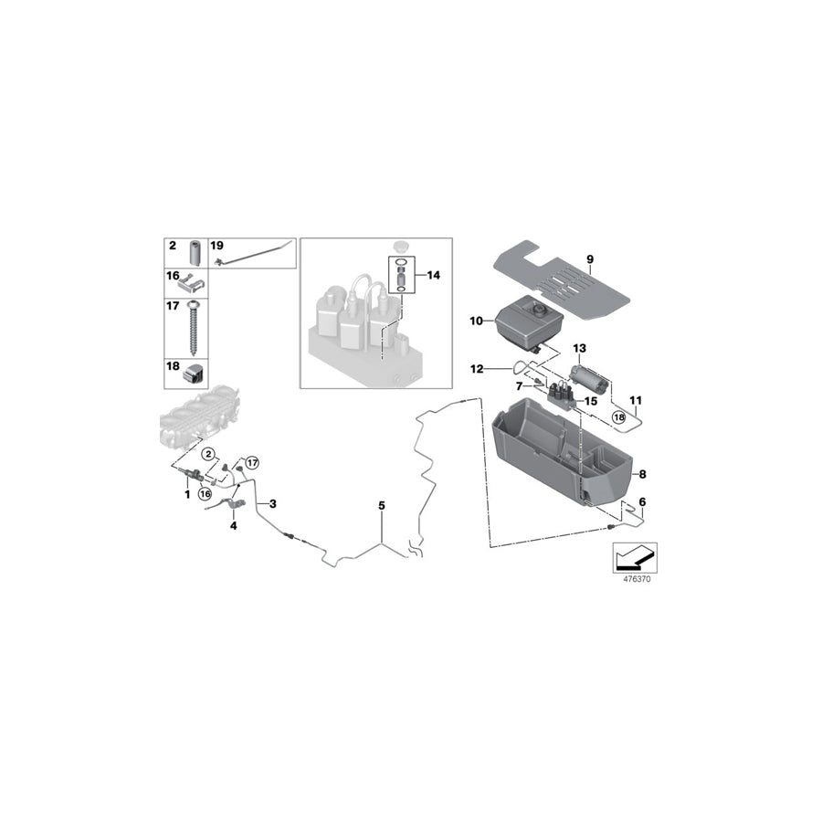 Genuine BMW 13537856127 F82 Water Injection Line GTS (Inc. M4 GTS) | ML Performance EU