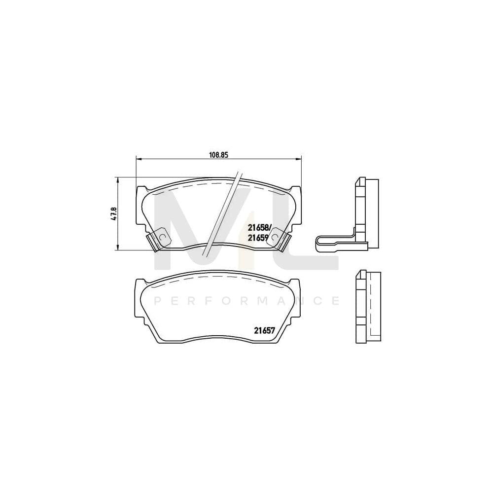 Brembo P 56 027 Brake Pad Set With Acoustic Wear Warning | ML Performance Car Parts