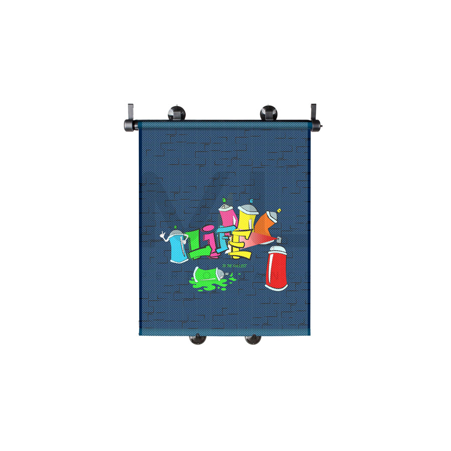 WALSER 30292 Car sun shade Blue, Multi-coloured, PVC, Quantity: 2 | ML Performance Car Parts