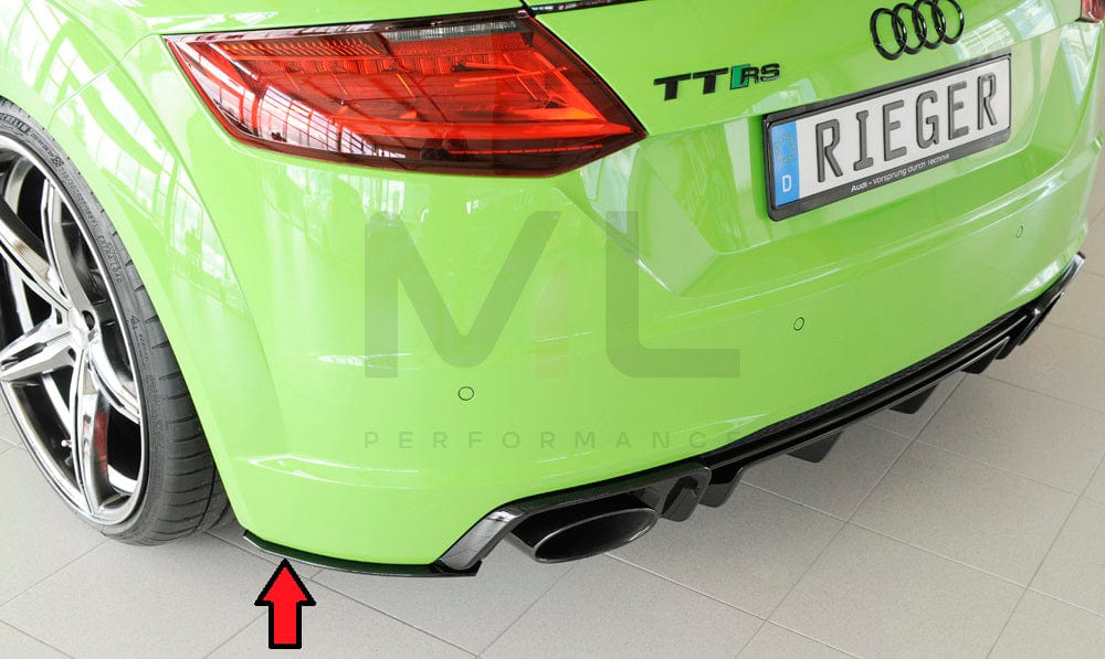 Rieger 00055173 Audi 8J 8J1-FV 8S TTRS Rear Side Splitter 5 | ML Performance EU Car Parts