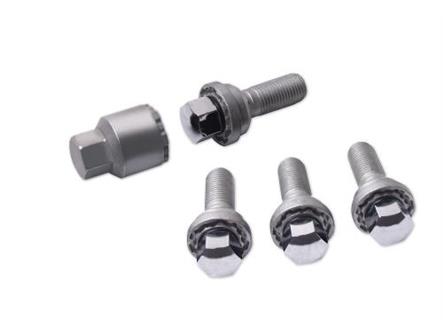 Aston Martin HY53-17A147-AA Locking Wheel Bolts - Silver | ML Performance EU Car Parts