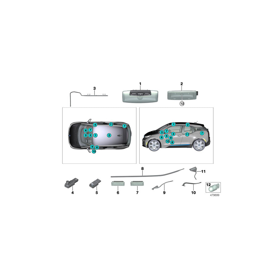 Genuine BMW 63319259407 I01 I01 Optical Conduct, Door Opener, Front Left (Inc. i3 120Ah, i3s 94Ah & i3s 94Ah Rex) | ML Performance EU