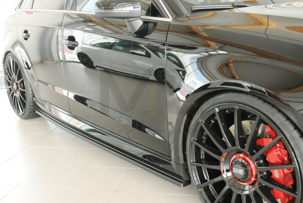 Rieger 00056815 Audi 8V RS3 Side Skirt Splitter 4 | ML Performance EU Car Parts