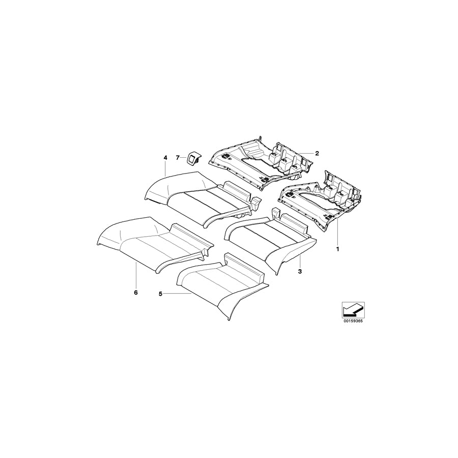 Genuine BMW 52207246643 E93 E93 Seat Cover Leather Left GRAU (Inc. 320i, 325d & 330i) | ML Performance EU Car Parts