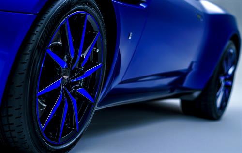 Aston Martin HY53-36-10039 DB11 20â 10-Spoke Gloss Black Wheel - Blue Tint | ML Performance EU Car Parts