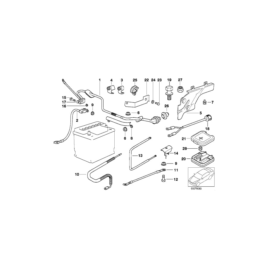 Genuine BMW 12421740751 E39 E38 Cable Guide (Inc. 525td, 530i & 523i) | ML Performance EU Car Parts
