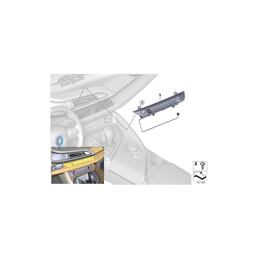 Genuine BMW 64116813596 I12 I12 Operating Unit Audio (Inc. i8) | ML Performance EU