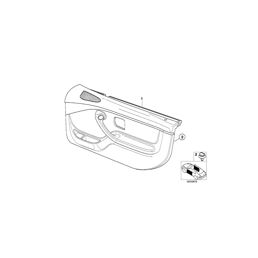 Genuine BMW 51417029068 E36 Door Trim Panel, Front Right / Airbag Q8SN BEIGE (Inc.  & Z3 3.0i) | ML Performance EU Car Parts