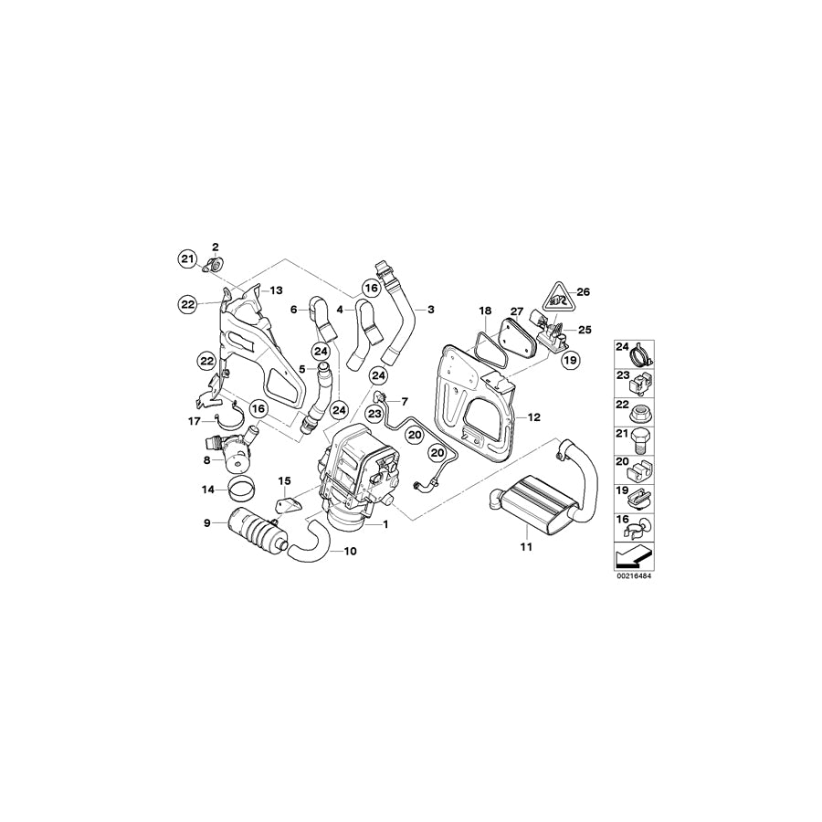 Genuine BMW 64126953097 M F06 E91 Support, Water Pump (Inc. 750Li, 320d ed & 323i) | ML Performance EU Car Parts