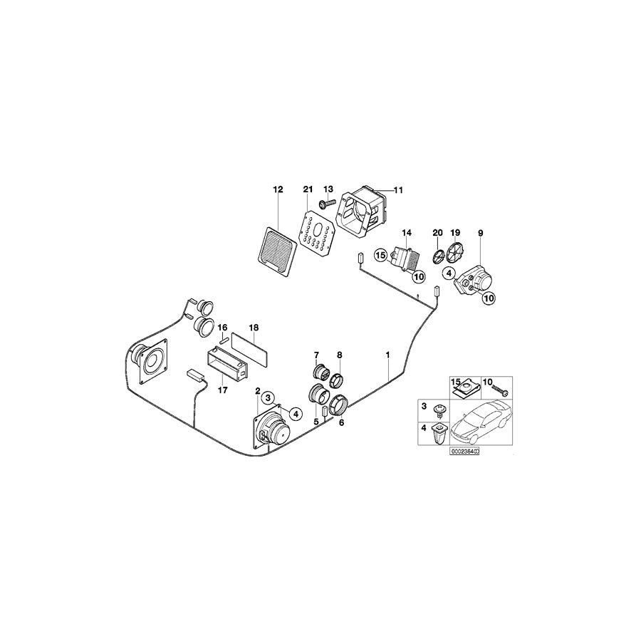 Genuine BMW 65138375383 E36 Cover HARMAN KARDON (Inc. 320i, 318i & 328i) | ML Performance EU Car Parts