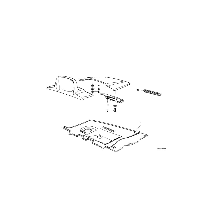 Genuine BMW 51461843545 E24 Hinge (Inc. 633CSi, M635CSi & 628CSi) | ML Performance EU Car Parts